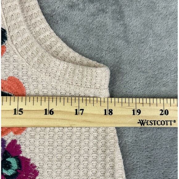 Umgee Small Cream Floral Embroidered Shift Dress Boho Festival Coquette Y2k 90s - Picture 6 of 7